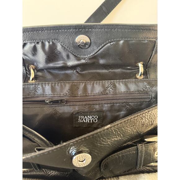 Franco Sarto Black Leather Buckle Shoulder Bag 🖤 - Picture 5 of 5